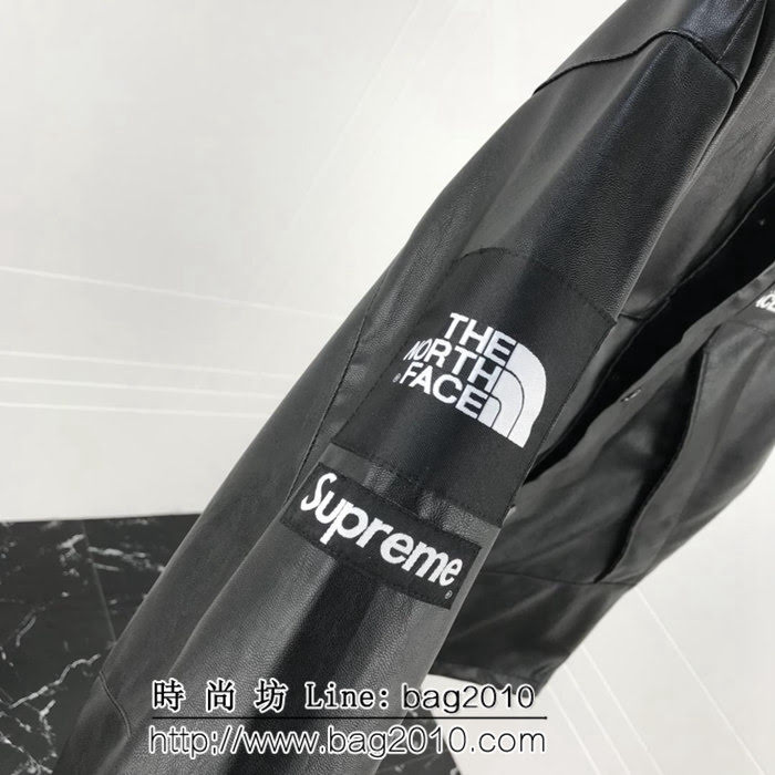 SUPREME X TNF 重工聯名皮質 黑色 抓絨衝鋒衣 情侶款 ydi1886